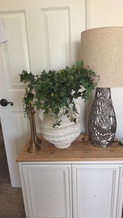 Rustic Textured Ceramic Vase with Handles