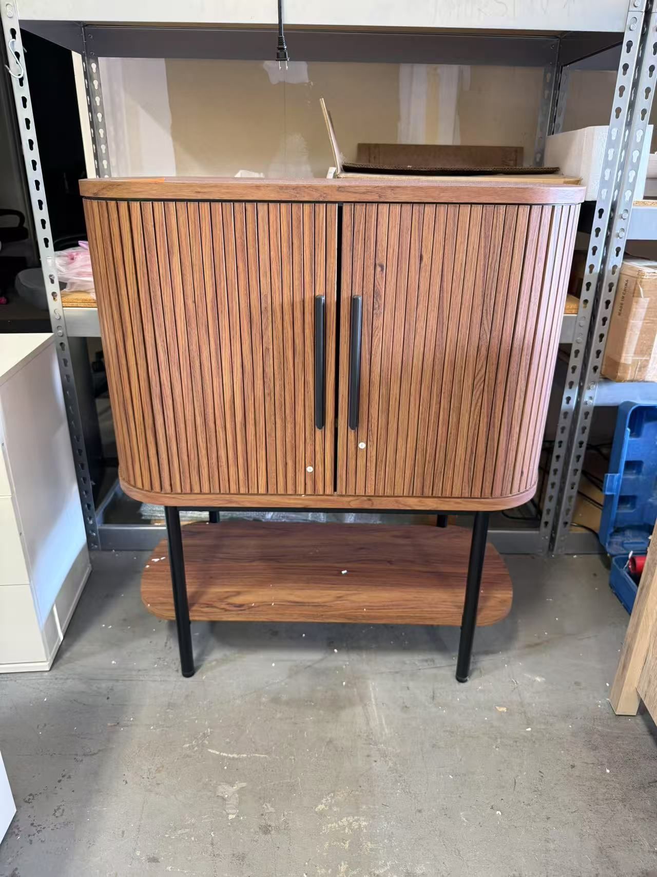 New Storage Cabinet,Tambour Fluted Entryway Accent Sofa Tables, Buffet Sideboard