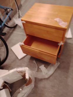 Oak wooden nightstand