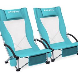 KingCamp Folding Beach Chair for Adults 2 Pack