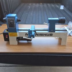 MECHINHUB Mini Benchtop Wood Lathe, 8" x 12" Small Wood Lathe Machine 1/3 HP Infinitely Variable Speeds