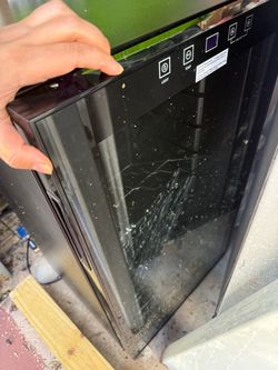 Black Glass Door Wine Cooler