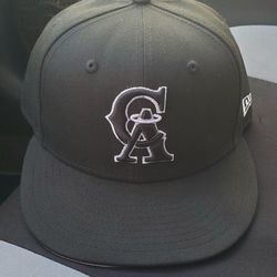 Angels CA Fitted Cap 7-3/8 (Black/White) Slightly Used Asking $30 Firm on Price 