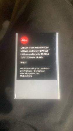 Genuine Leica BP-SCL6 Lithium-Ion Battery (Part Number 19531)