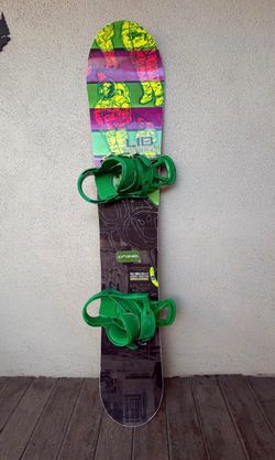Lib Tech Snowboard and Burton Bindings