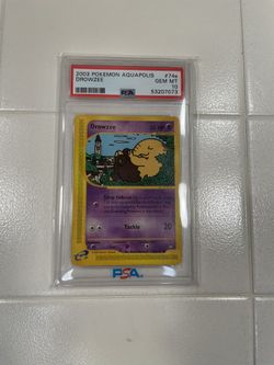 2003 POKEMON AQUAPOLIS #74B DROWZEE PSA 10