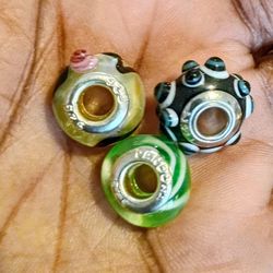 Sterling Silver Glass Beads
