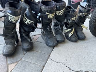 Fly Racing & Alpinestars Motocross Boots – 3 Pairs