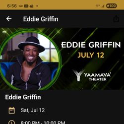 Eddie Griffin floor seat first Row.