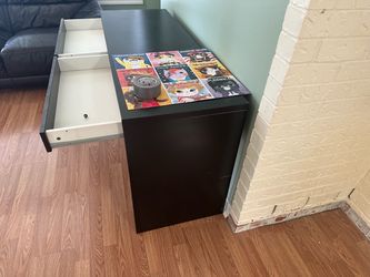 Large black desk