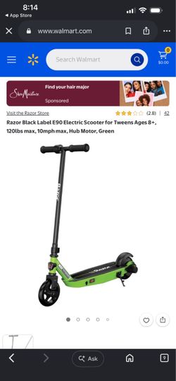 Razor Black Label E90 Electric Scooter Green
