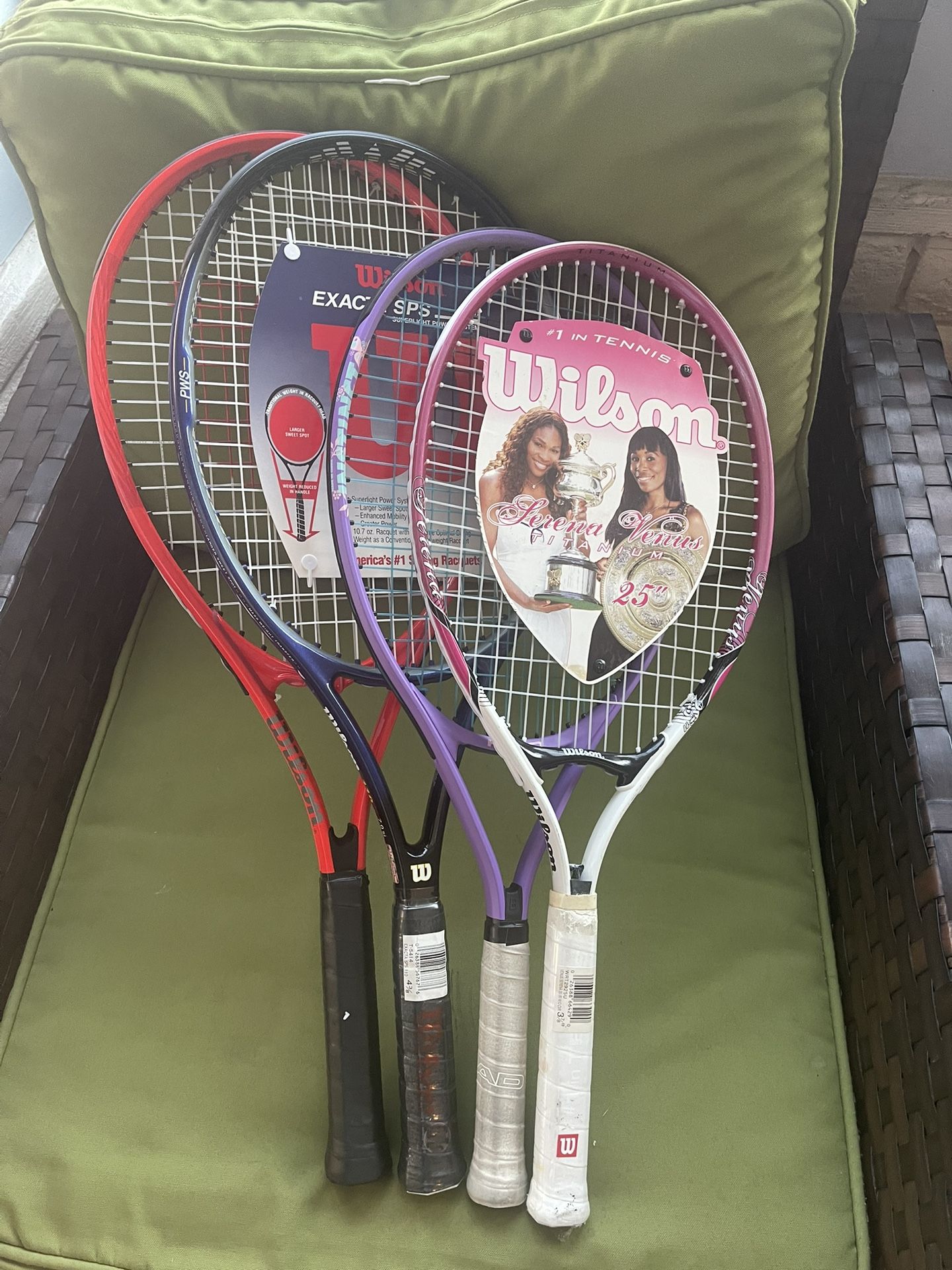 4 Tennis Rackets 