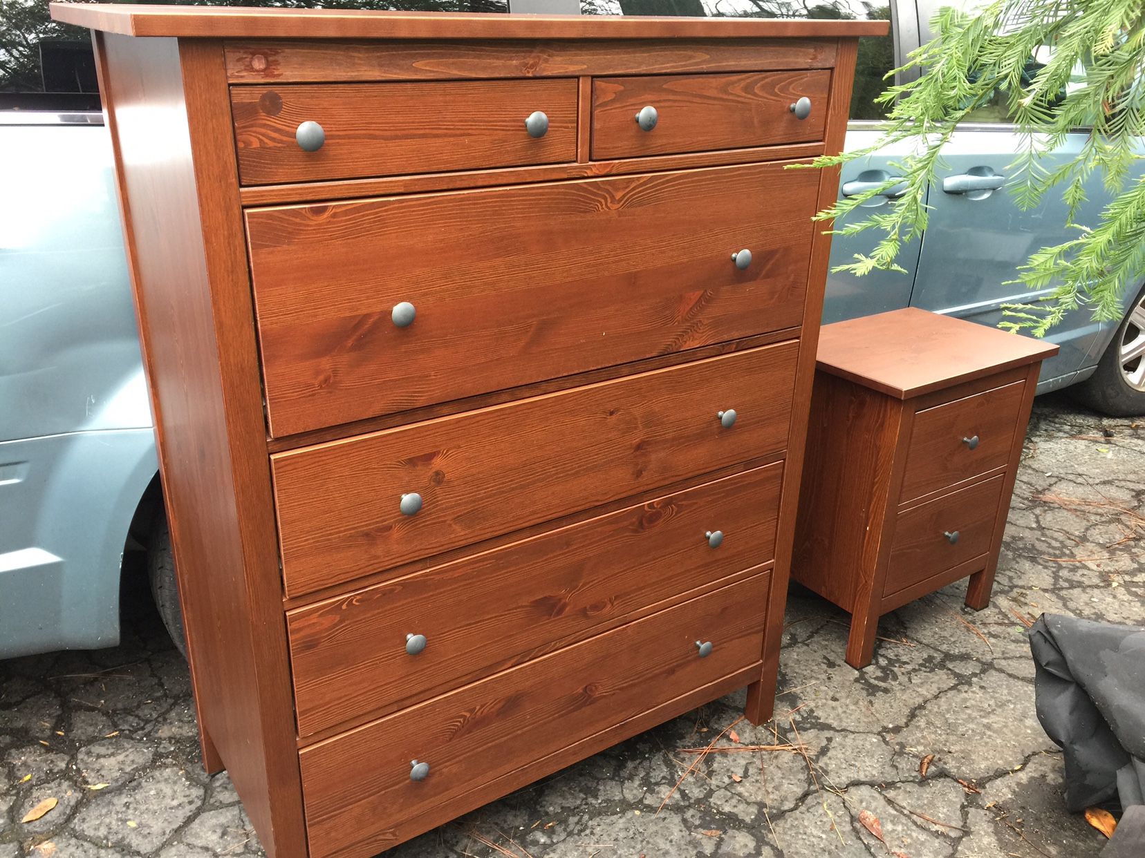 hemnes dresser medium brown Ikea Hemnes Tall Copper Orange solid wood dresser 51 H 42 W 20 D$159 NightStand 26T 21D 15W 6 Drawer Chest of Drawers Brown$59 SIDE TABLE for Sale in Menlo Park, CA