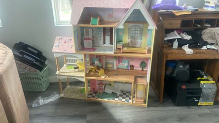 KidKraft Wooden Dollhouse with Furniture