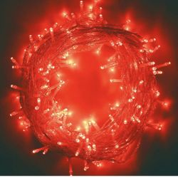 Red Brand new 33ft 100 LED String Christmas led Lights 30V Plug in Fairy Lights Waterproof 8 Modes room decoration outdoor/indoor decor availabl