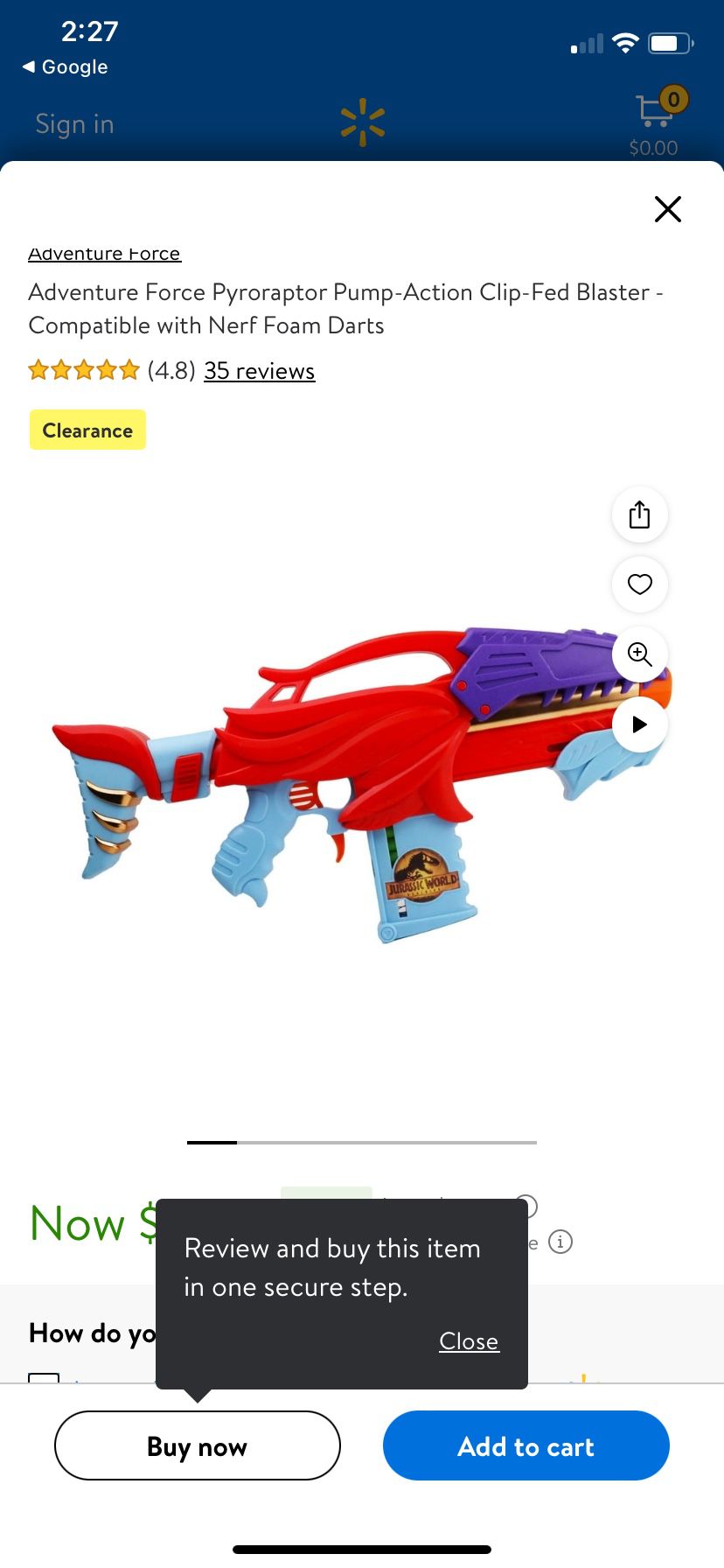Toy Gun Brand New Jurassic World Style