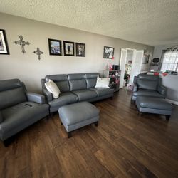 Couch and Chairs - Grey Color
