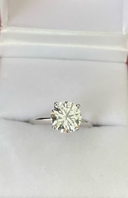 DIAMOND SOLITAIRE 2.02CT 14K WHITE BAND