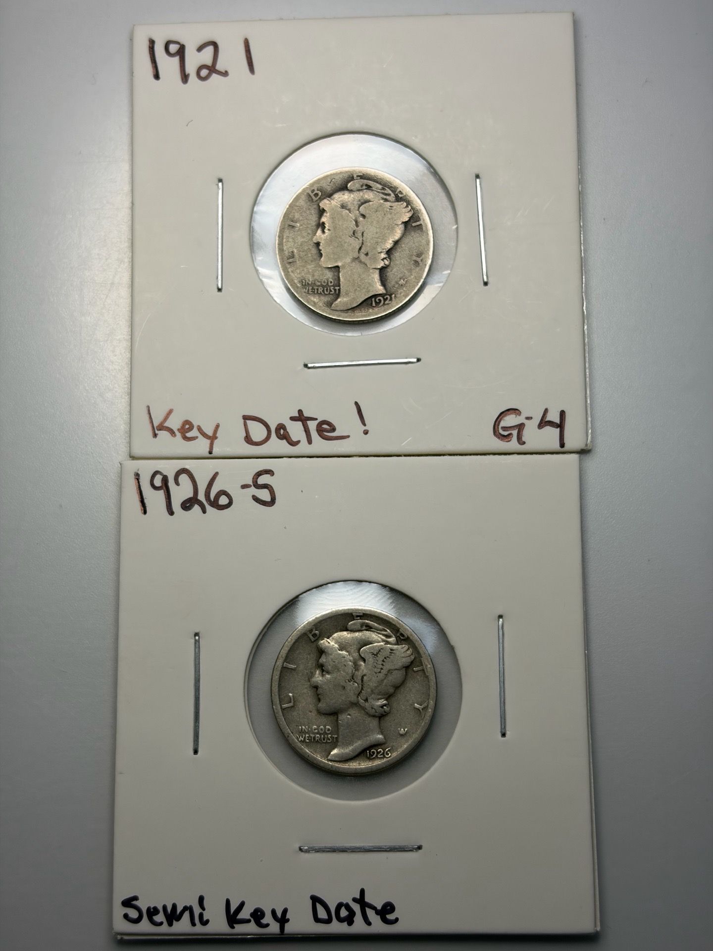 Mercury Dimes, key and semi key dates