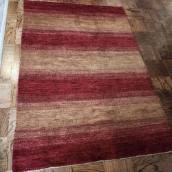 4 x 6 Hand Knotted Persian Gabbeh Tribal Wool Area Rug