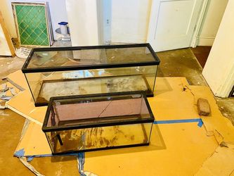 2 reptile tanks