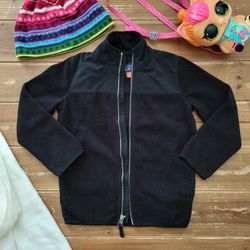 5T GENDER NEUTRAL BLACK FLEECE FRONT ZIP SWEATER 