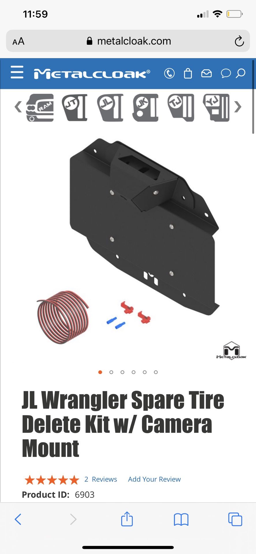 Jeep Wrangler JL Tire Delete Kit - Jeep Mods