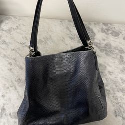 Coach Purse - Charcoal Snake Print