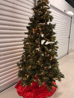 7 Ft Pre-Lit Artificial Christmas Tree