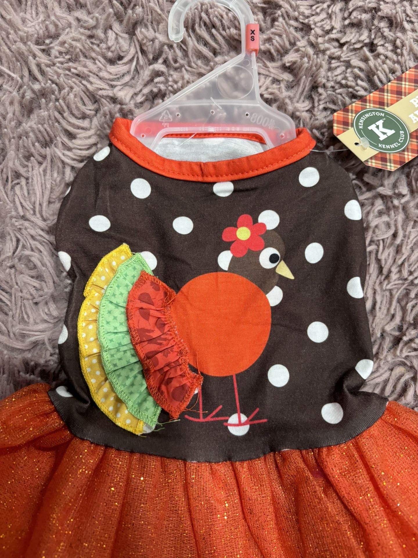 Kennel Club Turkey Thanksgiving Dog Apparel Dress XS