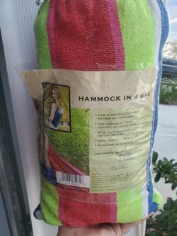 Hammock In A Bag.  