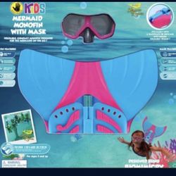 Mermaid Tail Monofin With Mask🧜‍♀️ 🤿