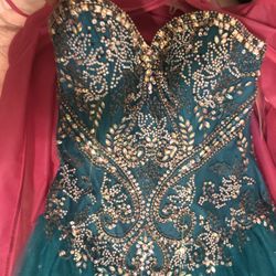 Quinceañera Dress Teal