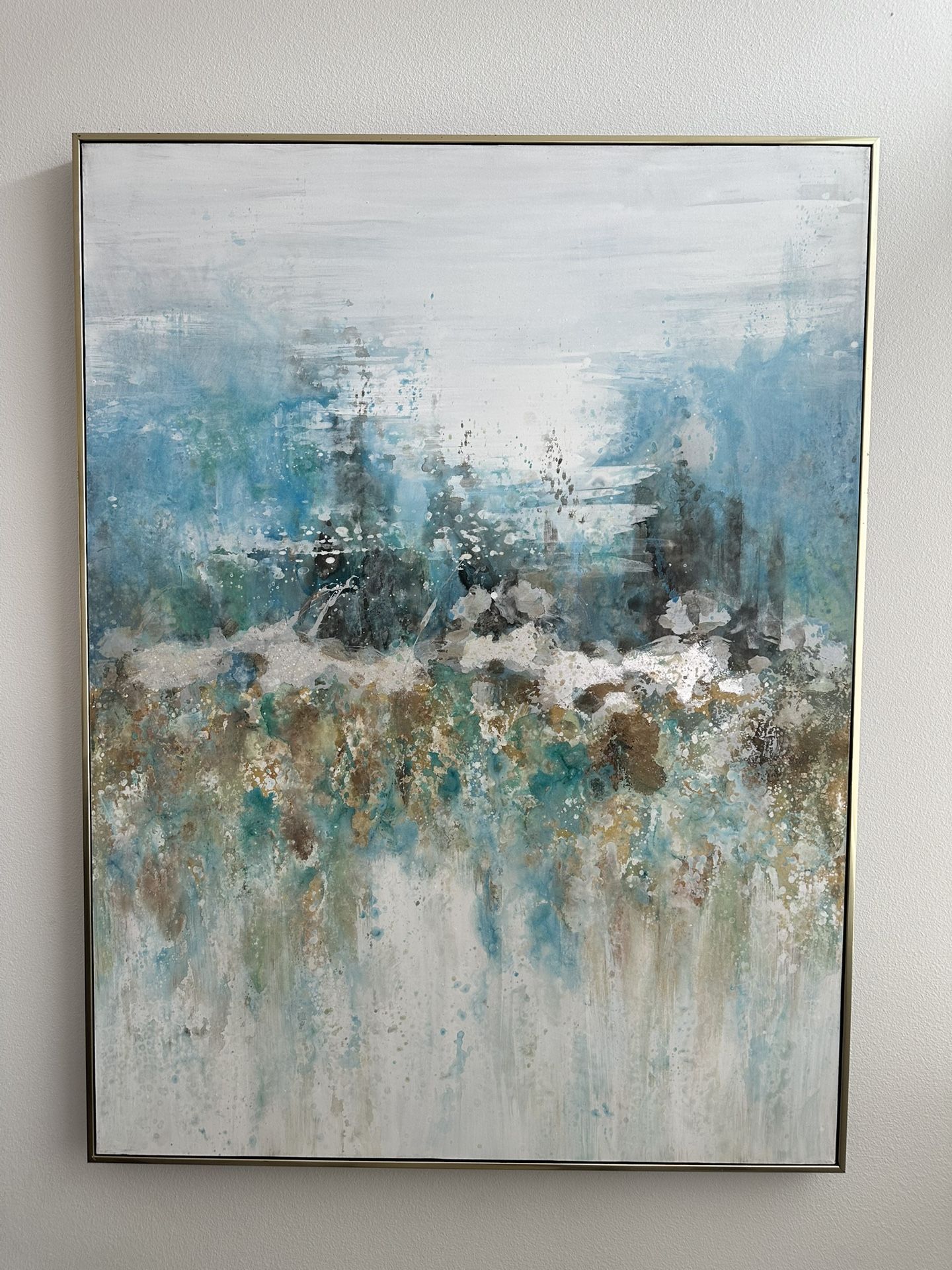 Beautiful Abstract Hand-Painted Canvas Wall Art - Uttermost “Mountain Top”