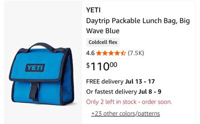 Brand new Yeti DayTrip cooler bag.