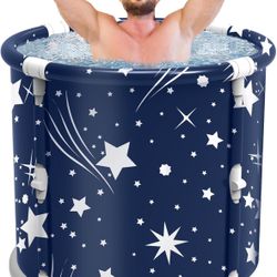 The Ice Bath Tub for Athletes is a portable and foldable cold water therapy solution designed for athletes. Made of heavy-duty plastic