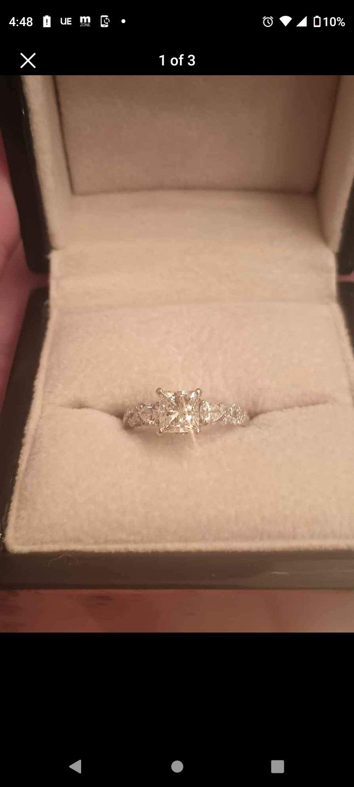 14 Karat White Gold & Diamond Ring