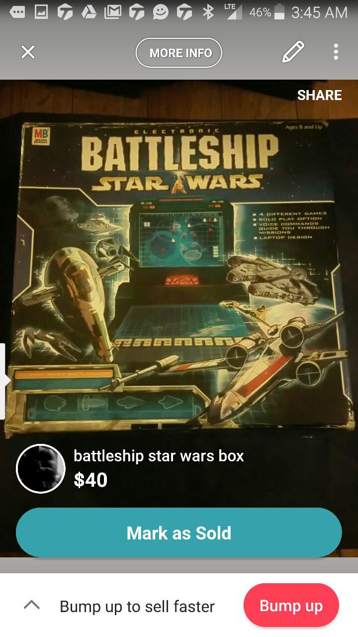 Electronic Battleship Star Wars game