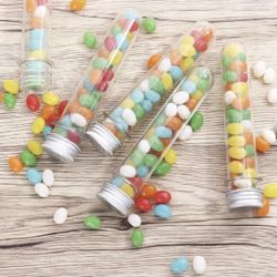 Pack Of 12 - 40ml Plastic Candy Containers For Bath Salt Tubes With Metal Screw Cap Wedding Party Favors