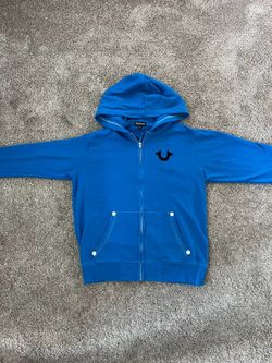 Blue zip up hoodie size medium
