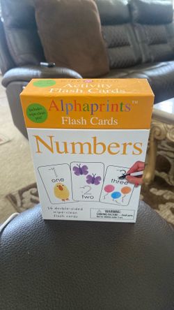 Alphabets flashcards with numbers