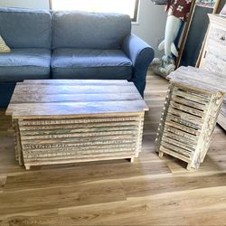 Mango Coffee Table and End Table Coastal Style