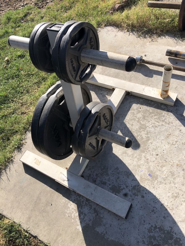 Olympic Weight Rack / Tree for Free Weights for Sale in Rialto, CA