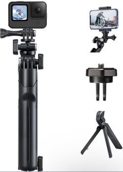 TELESIN Selfie Stick Tripod Handle Grip for GoPro Phone| 360 Ball Joint Stabilizer Holder Handler Extension Pole for Go Pro Max 12 11 10 9 8 7 Insta36