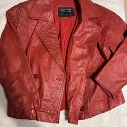 Women’s Red Leather Jacket