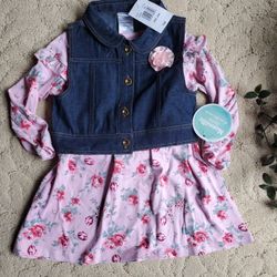BNWT Nanette Baby Girls Dress Set | 24M | 3pc Set