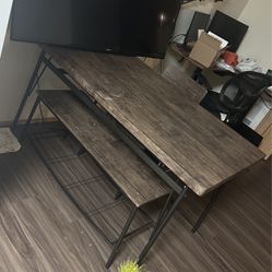 Dining Table W/ Chair And Bench 