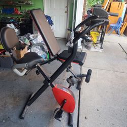 Fitness Gym Equipment With Workout Bench And Fitness Bike 