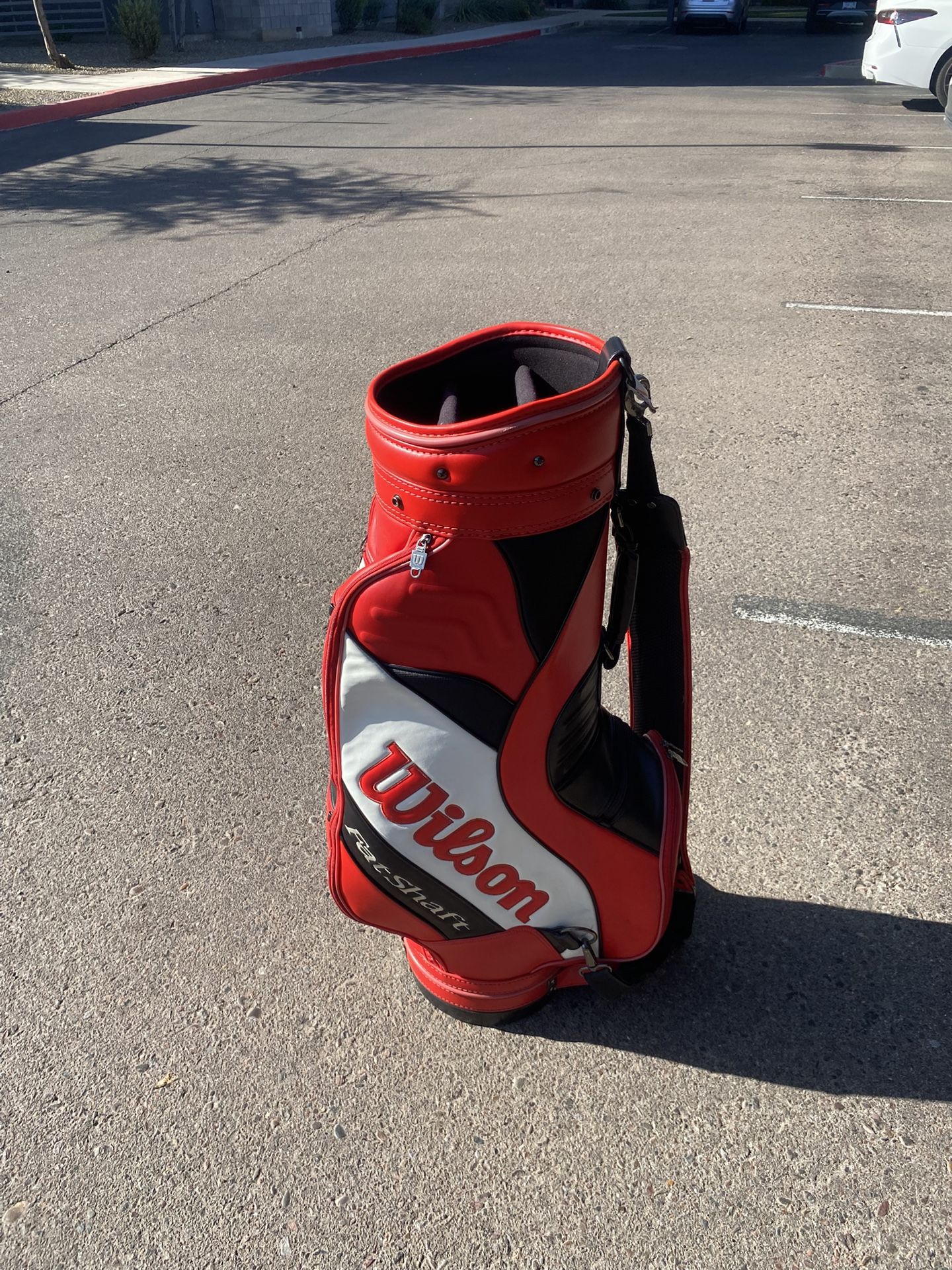 Wilson Vintage Fat Shaft Leather Pro Staff Cart Golf Bag