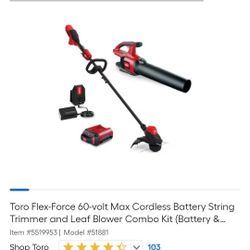 Toro 60v Combo Kit NEW IN BOX 